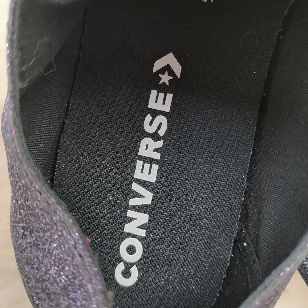 5159)Converse All Star Chuck Taylor Purple Low Top Glitter  Shoes Unisex W10/US8 - Picture 7 of 9